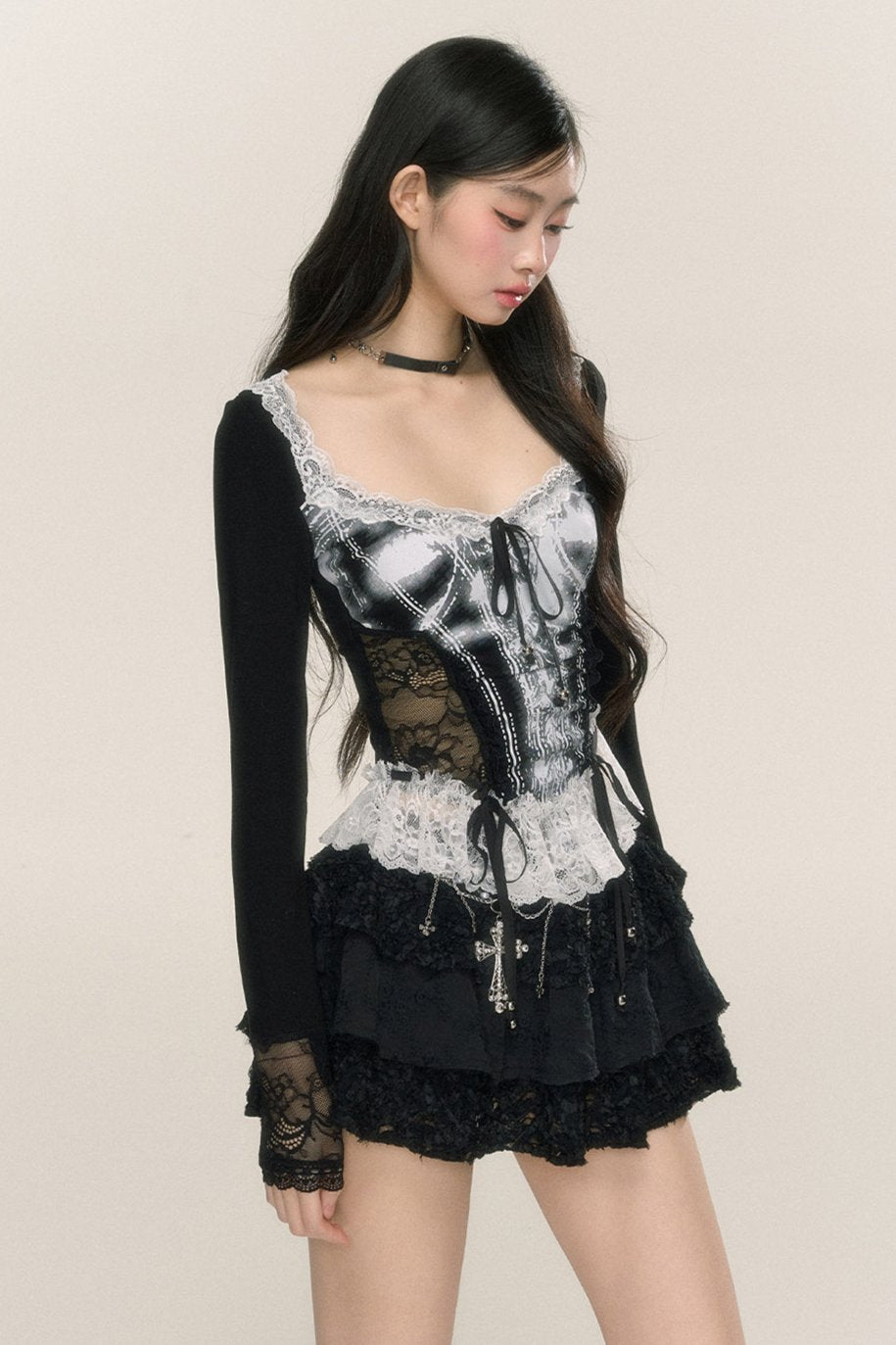 Hallucinatory Romance Lace T-Shirt