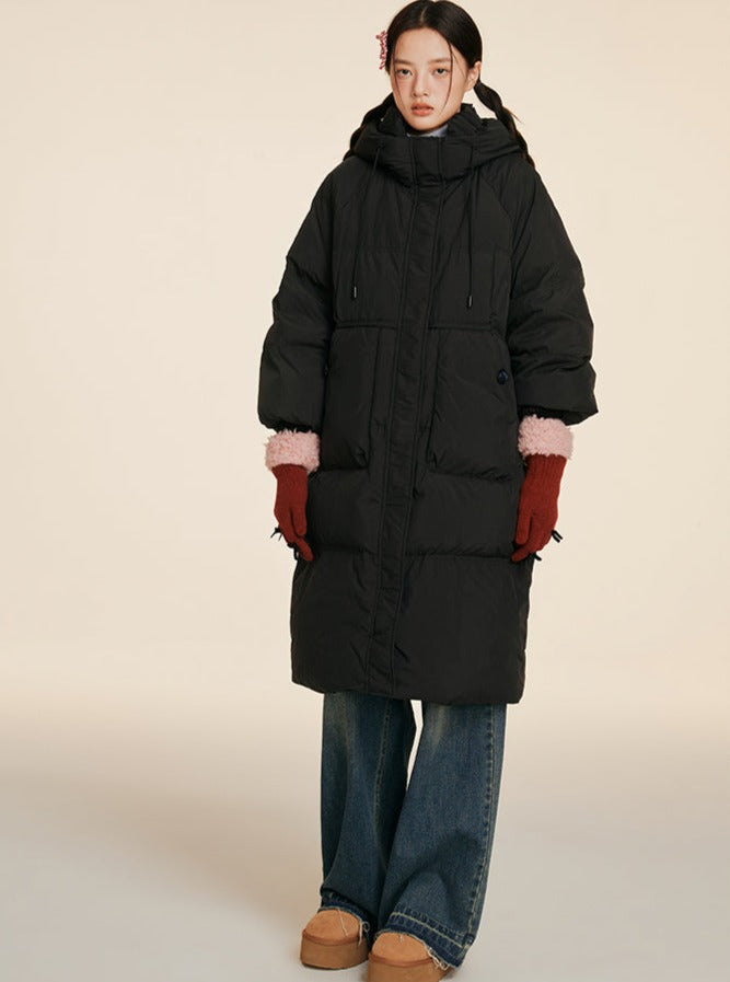 Long Hooded Down Thickened Warm Bread Jacket
