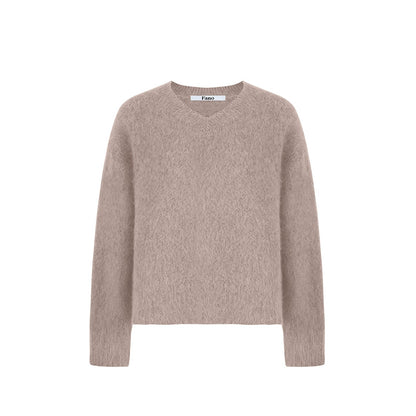 Soft Cloud Wool V-Neck Top