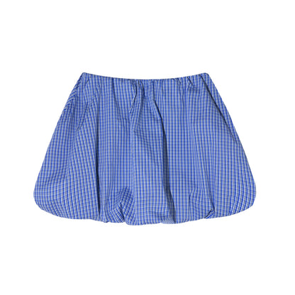 Plaid Mini Skirt Top With pants Set-Up