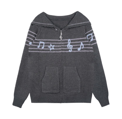 Sweet Cool Lapel Knit Sweater