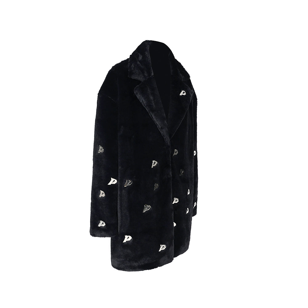 Shoulders Padded Gender Fur Coat