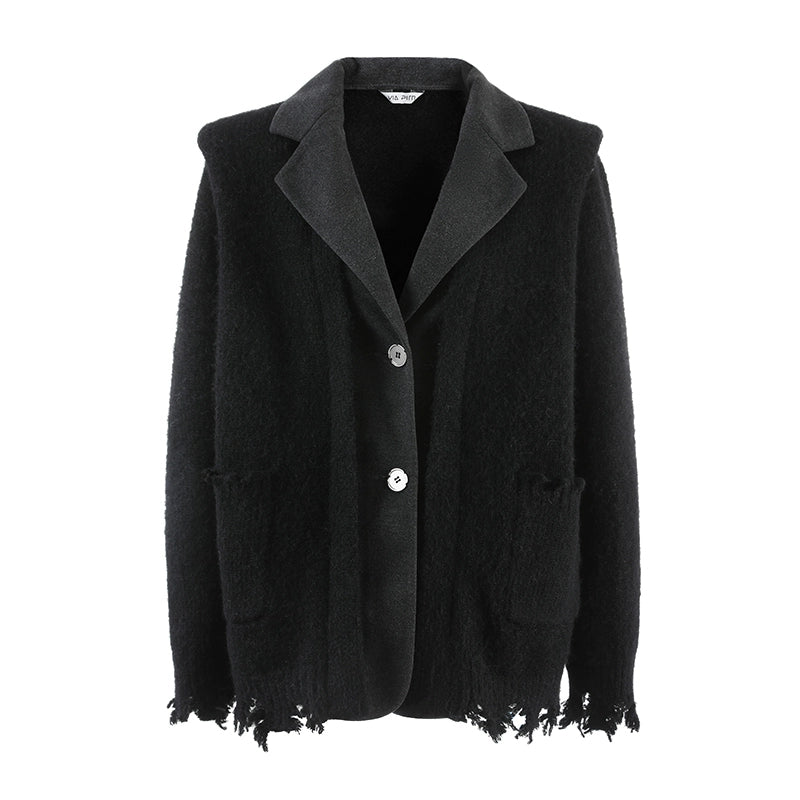 patchwork sense niche fur jacket