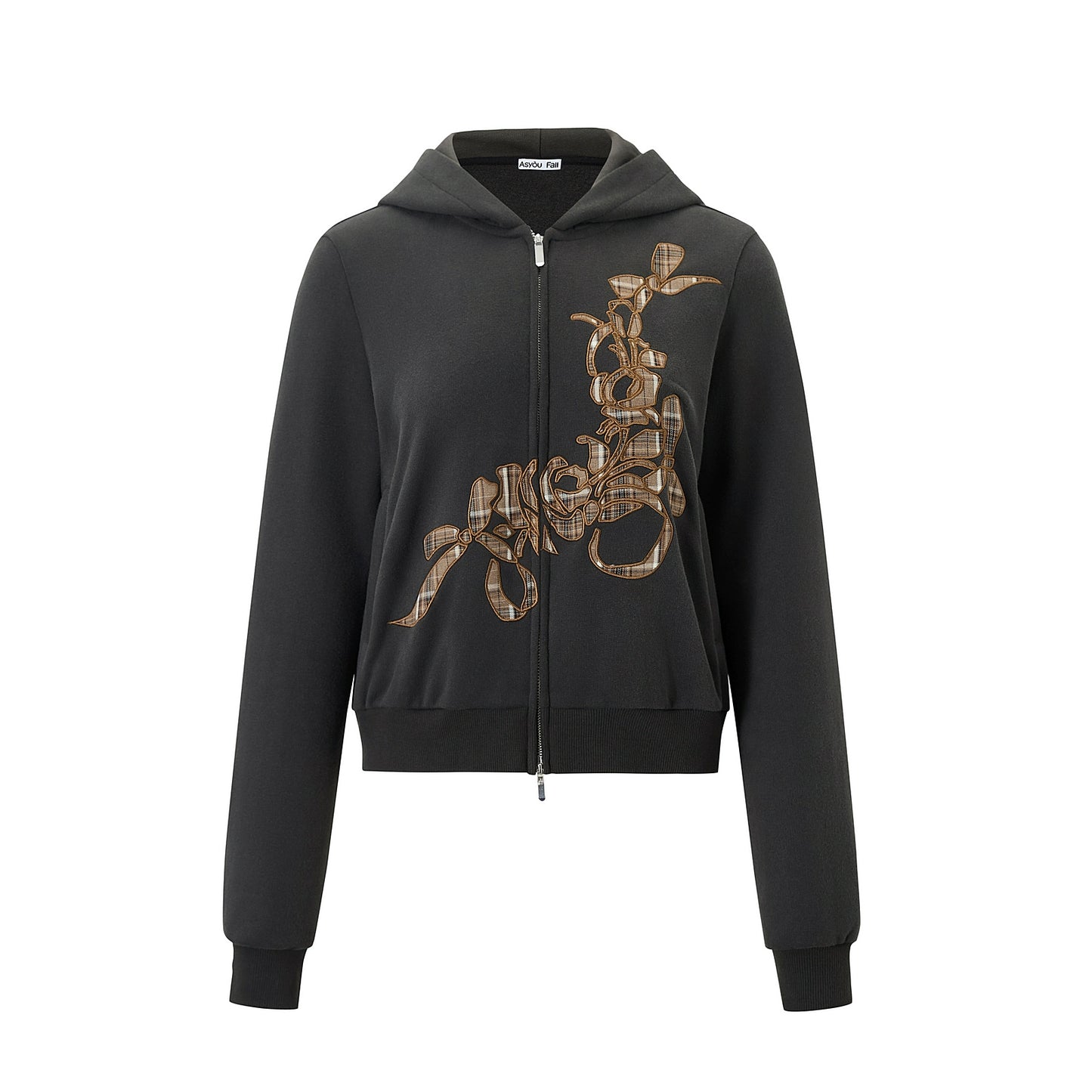 Rose Zipper Short Coat