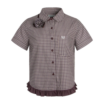 Original Plaid Doll Collar Two-Piece Set-Up