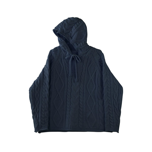 두꺼운 봄 니트 스웨트셔츠 