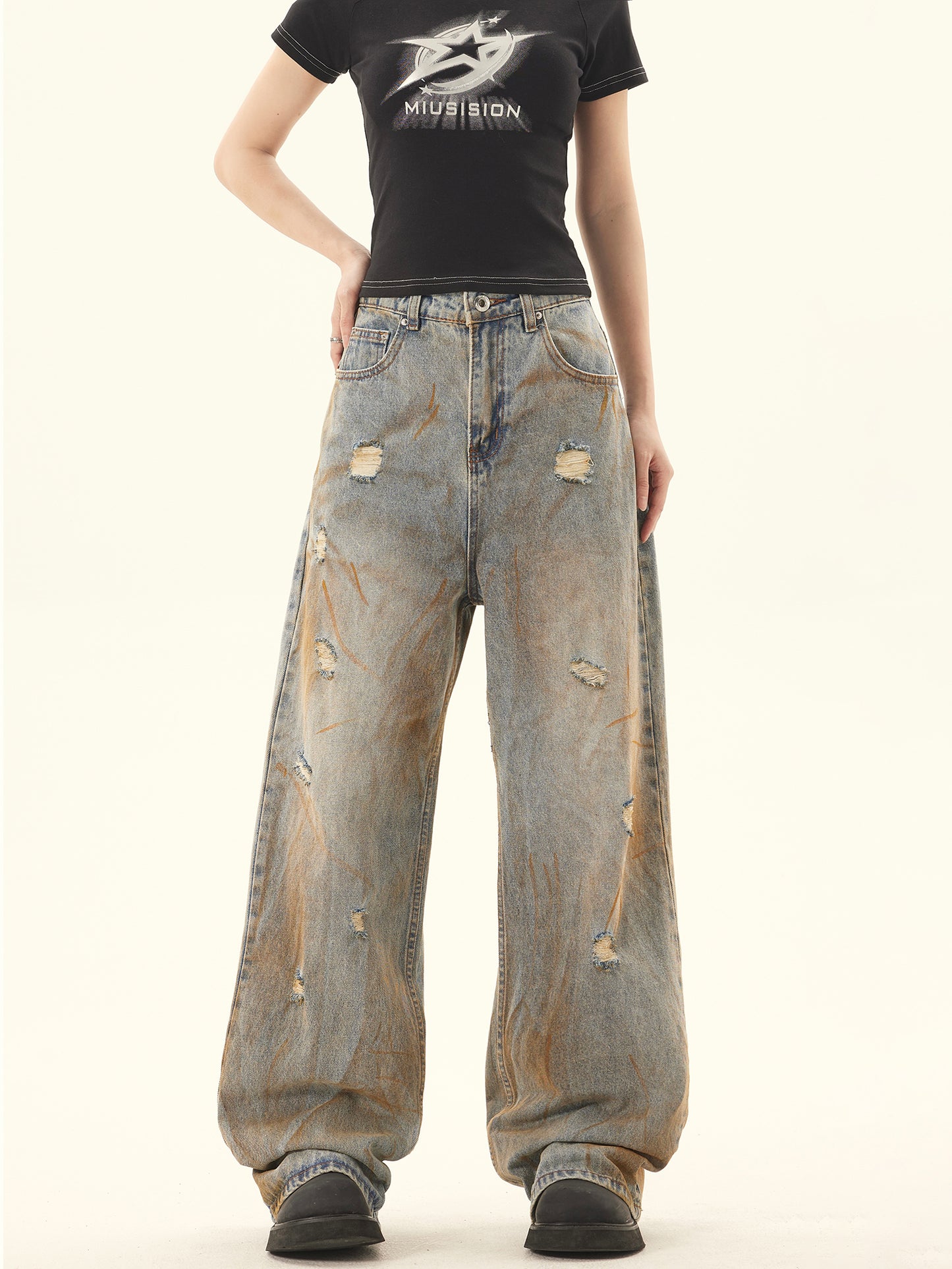 Dirty Fit Drape Jeans