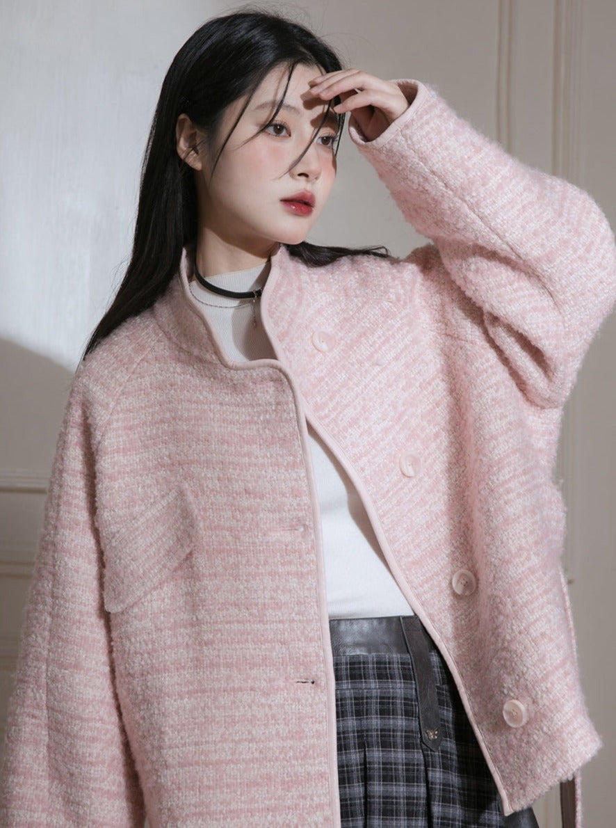 Peach Brandy wool tweed jacket