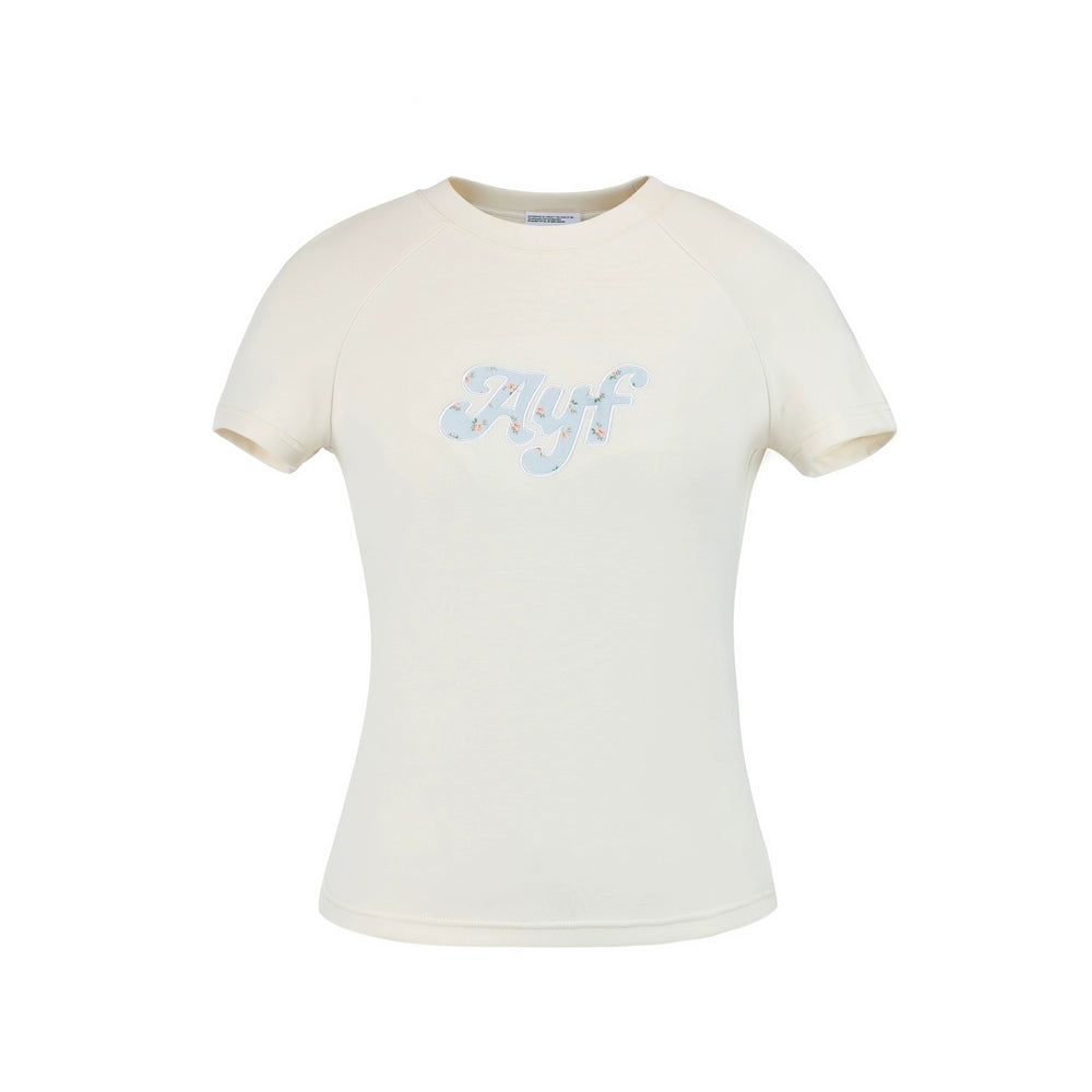 Lettered Floral Print T-Shirt