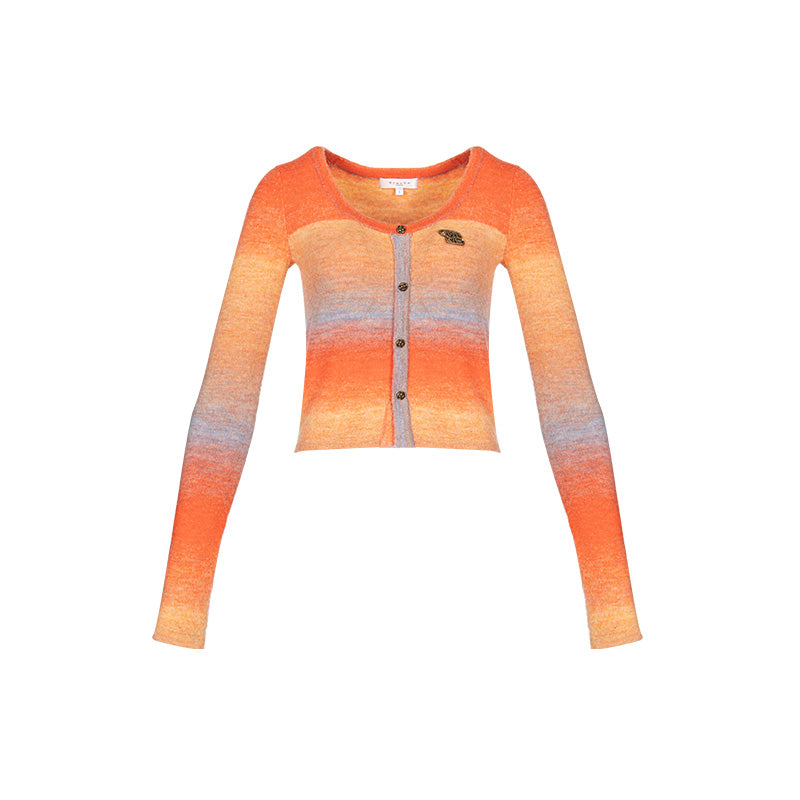 Sunset Gradient Knit Cardigan