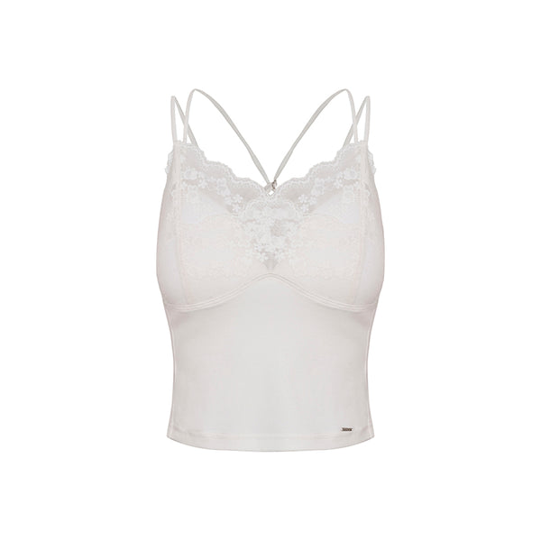 Lace V-Neck Knit Sweater Set-Up