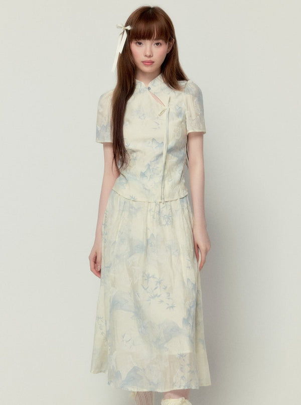 Chinese Elegant Skirt Set