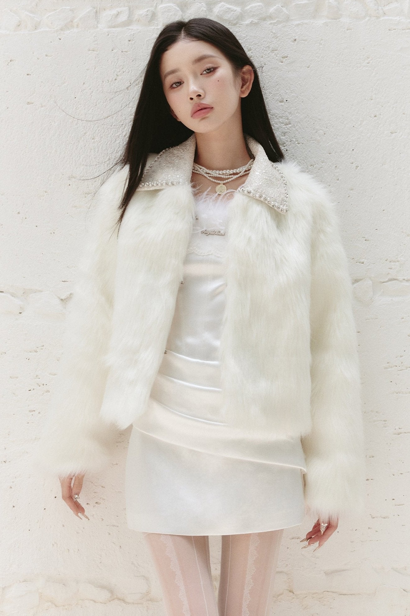 Delicate PLUSH FAUX FUR COAT