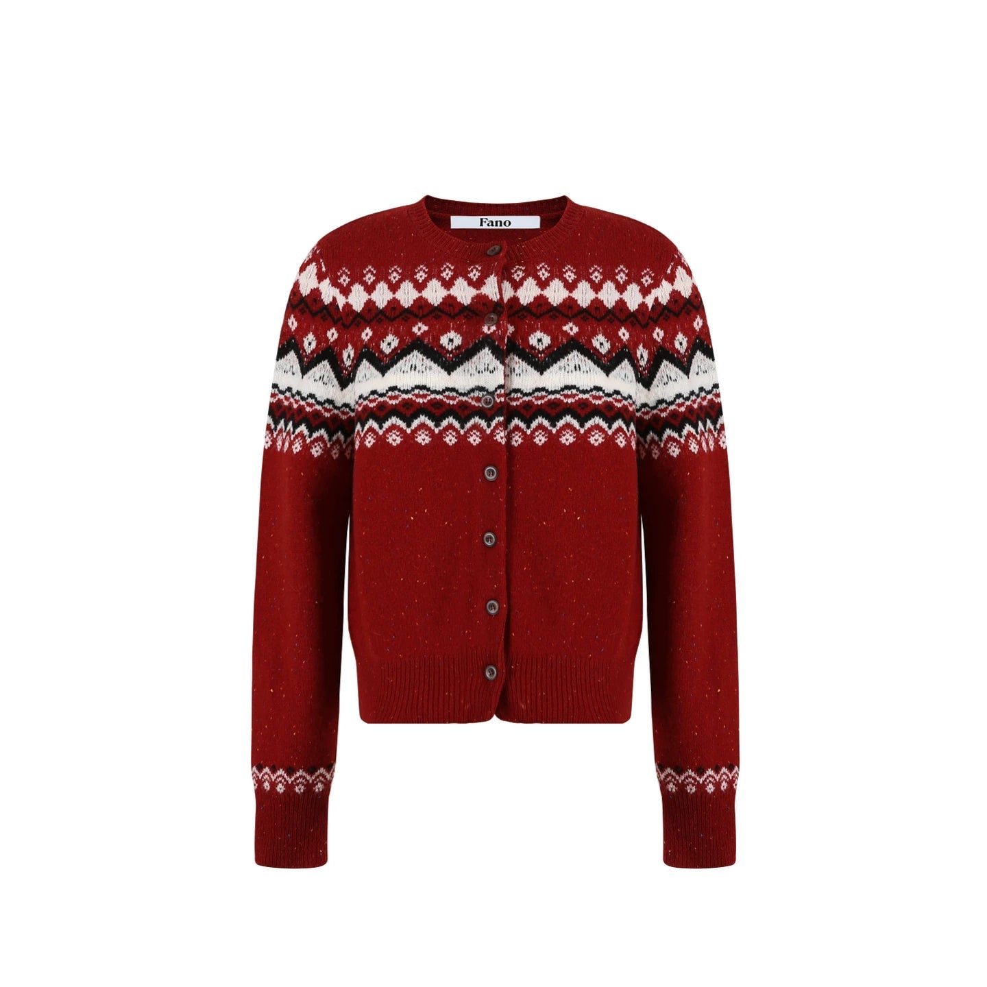 Fair Isle Sheep Wool Cardigan