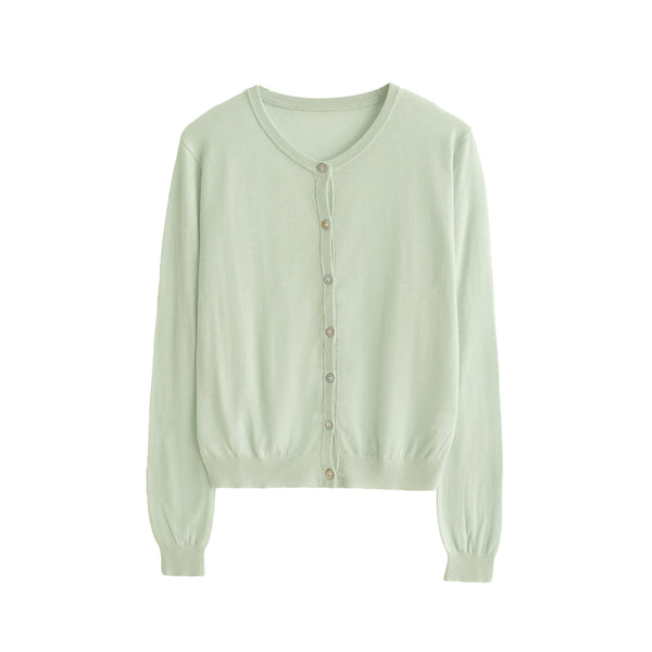 Linen Knitted Cardigan Set