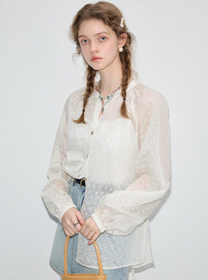 Tencel Embroidered Slim Shirt