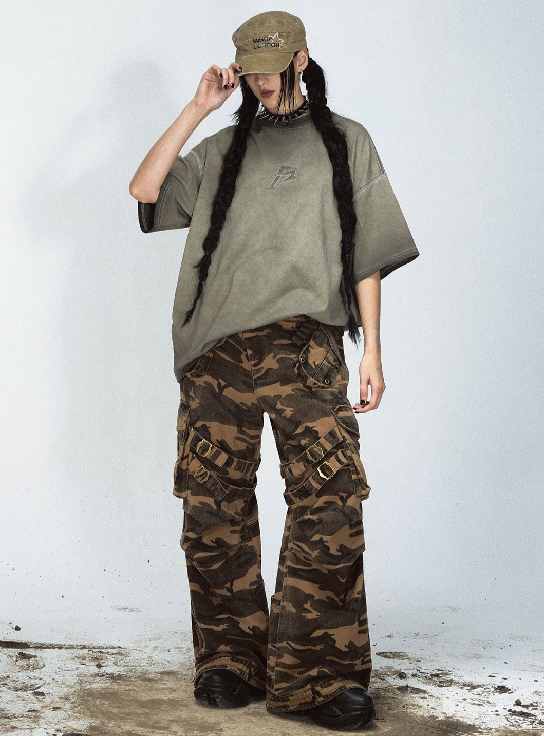 Camouflage Tactical Straight Cargo Pants