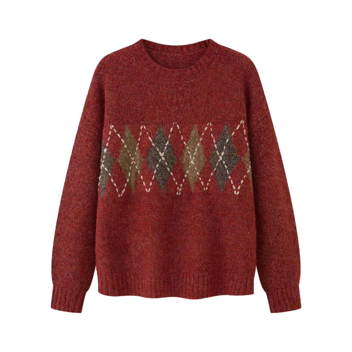 Floral Diamond Knit Sweater