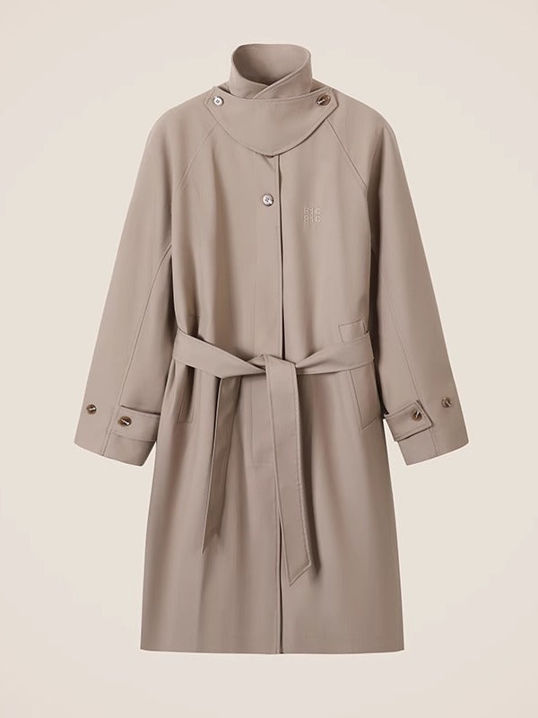Chic Solid Color Trench Coat