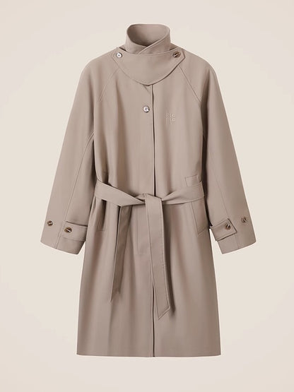 Chic Solid Color Trench Coat