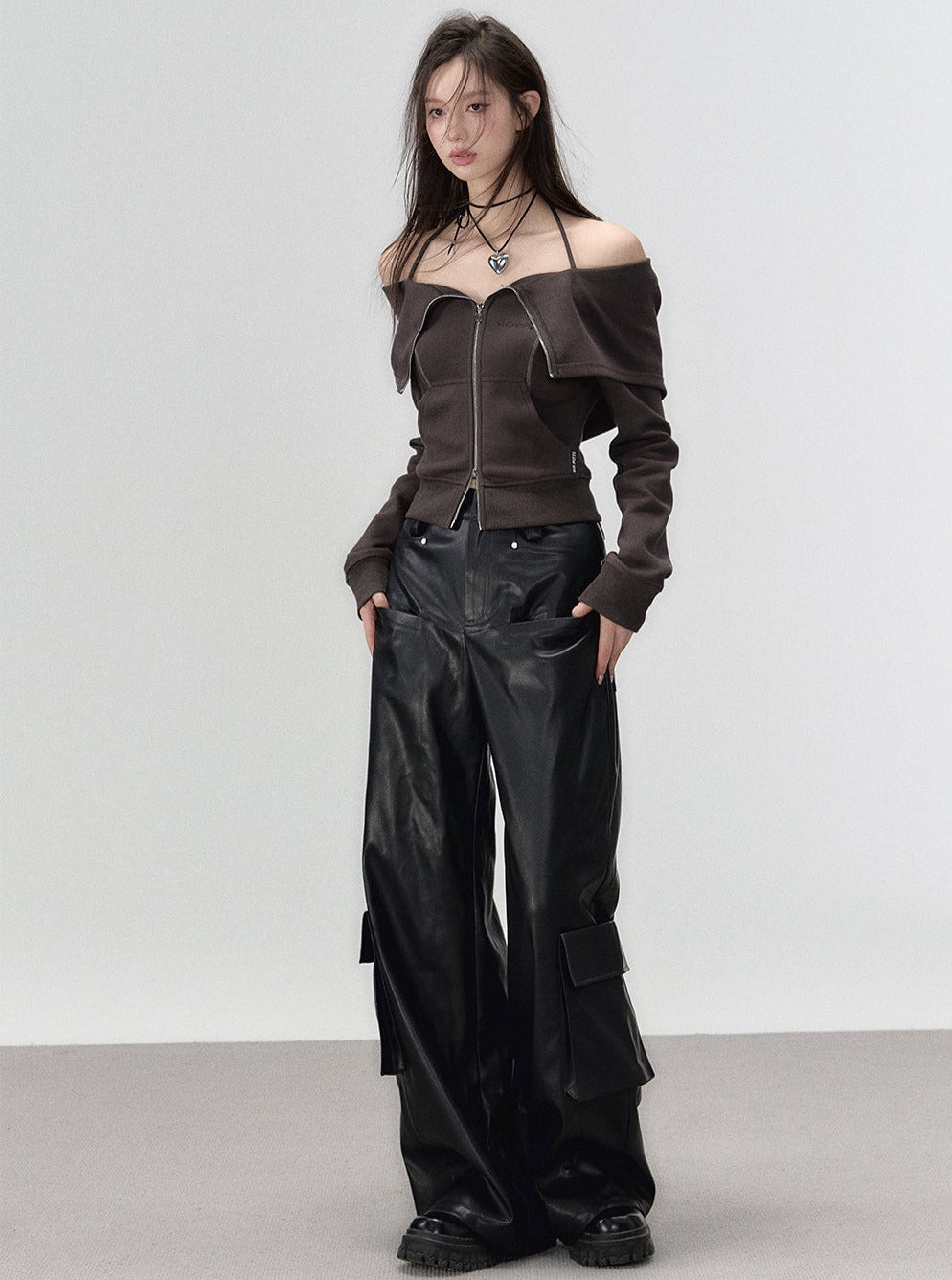 PU leather pants