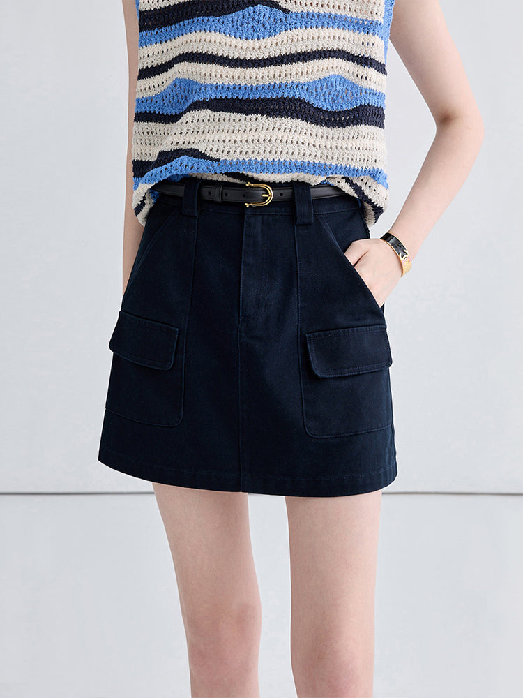 Silhouette A-Line Cargo Skirt