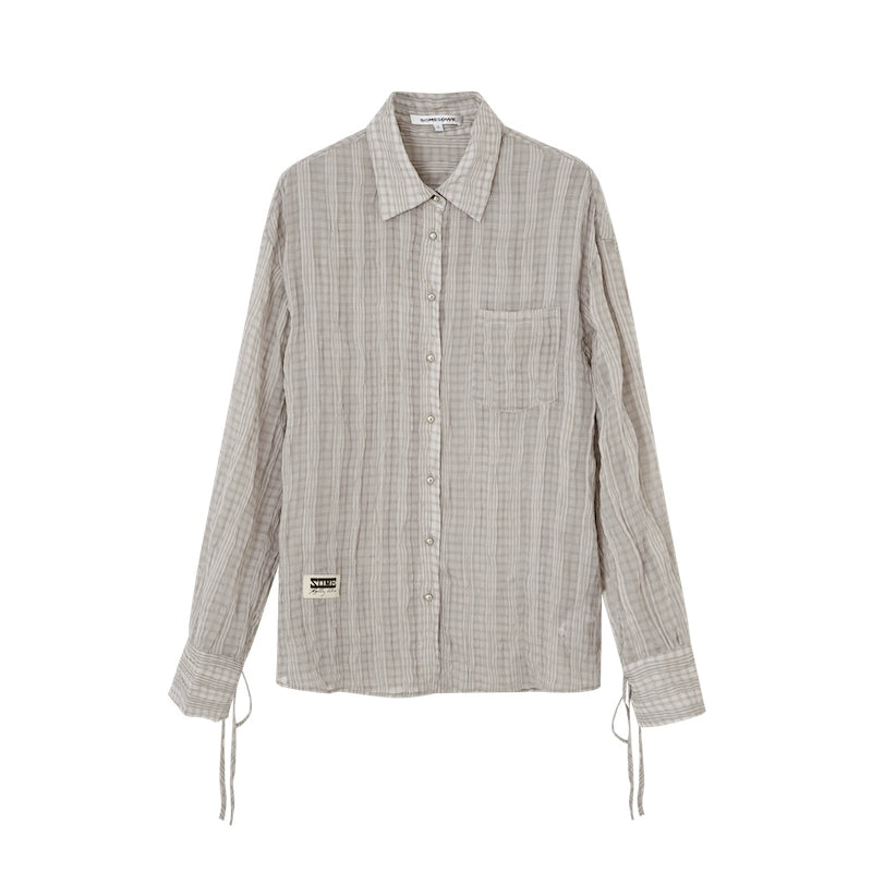 Plaid Mesh Summer Shirt Jacket