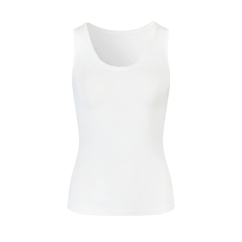 Lace Collar Knit Camisole Set