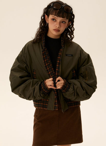 Black ang green cotton jacket