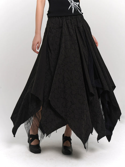 Artistic Black Skirt