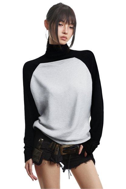 Black Light Raglan Knitted Top