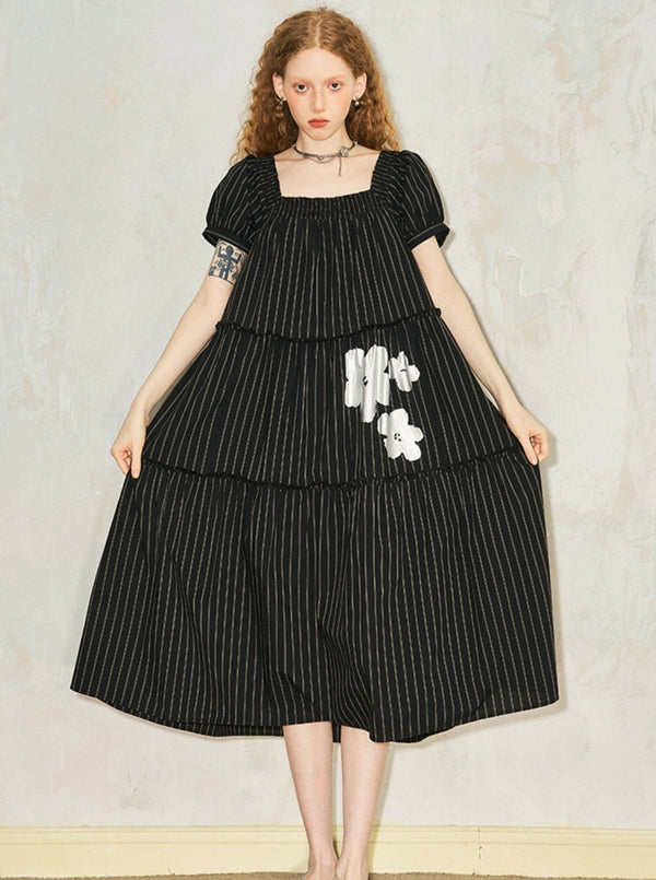 Flower Loose Slim Dress