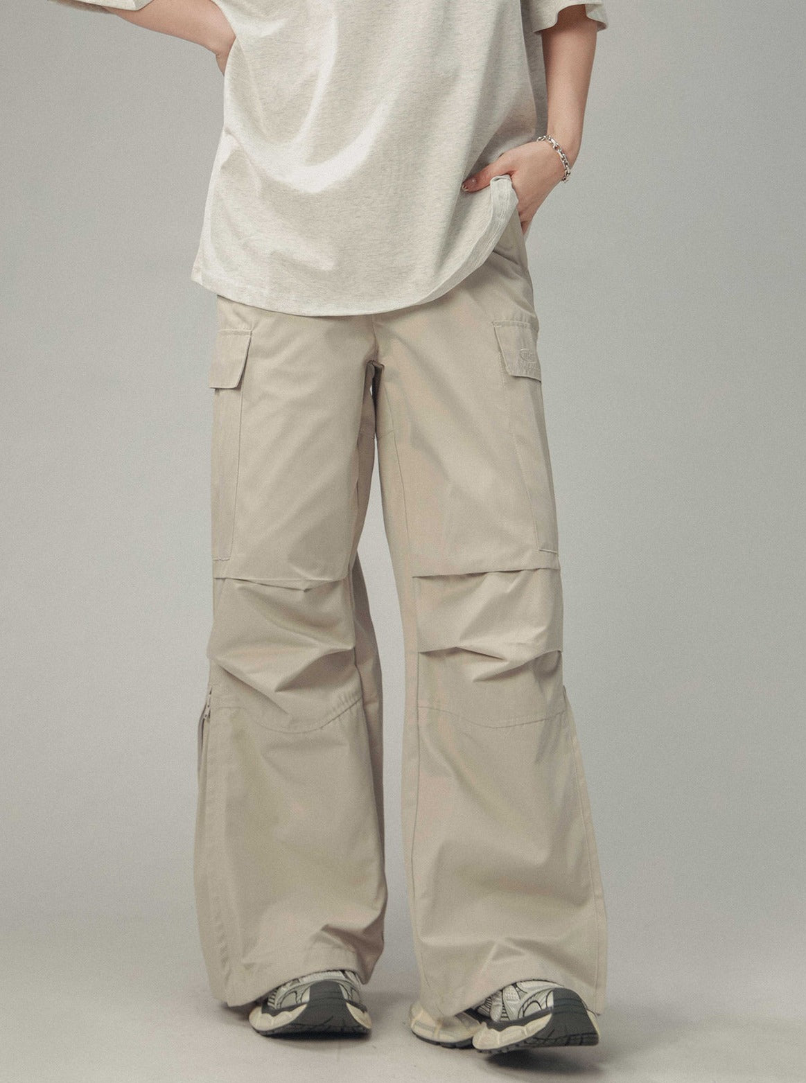 Pleated Paratrooper Cargo Pants