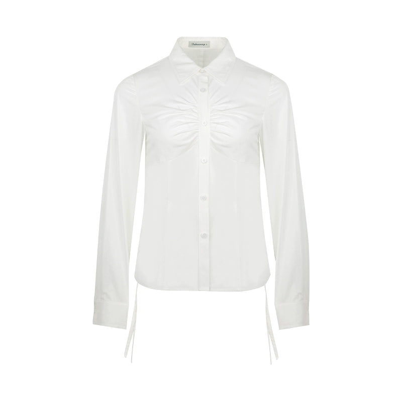 Nap Pleated Slim Spring Shirt