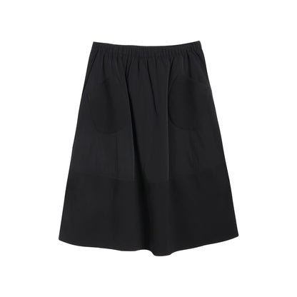 Textured Quilted A-Line Skirt