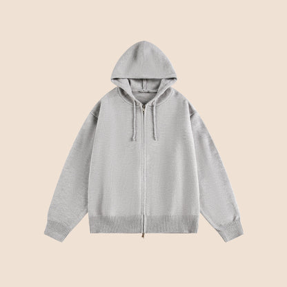 Fall Knit Hooded Cardigan