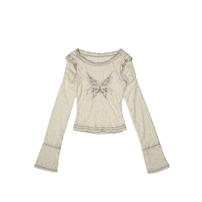 original embroidered long-sleeved top