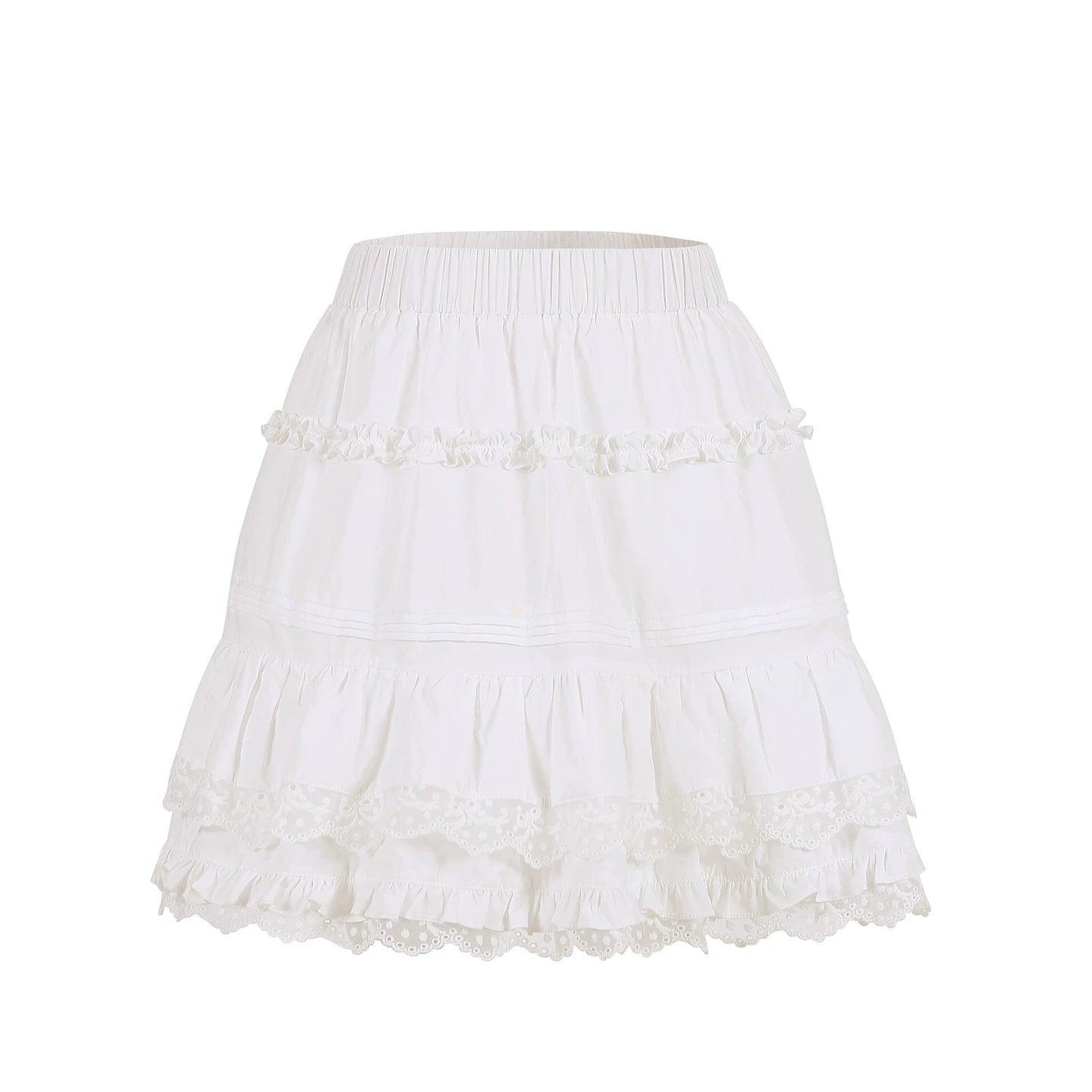 Lace Cotton A-Line Skirt