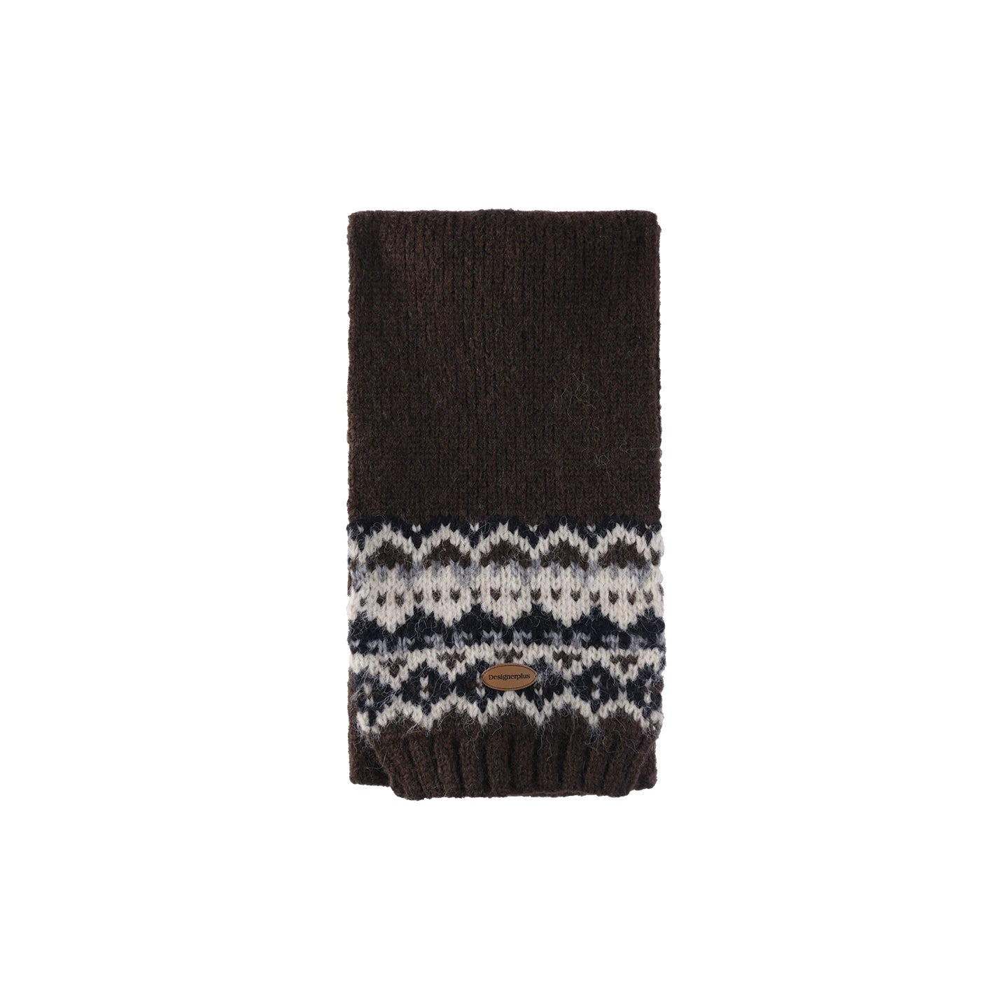 Color-Blocked Jacquard Knitted Scarf
