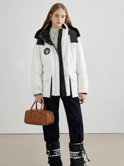 Hooded College Style Jacket