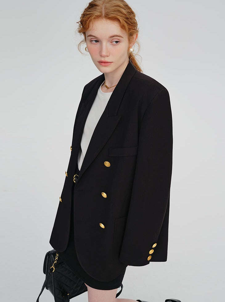 British style black blazer