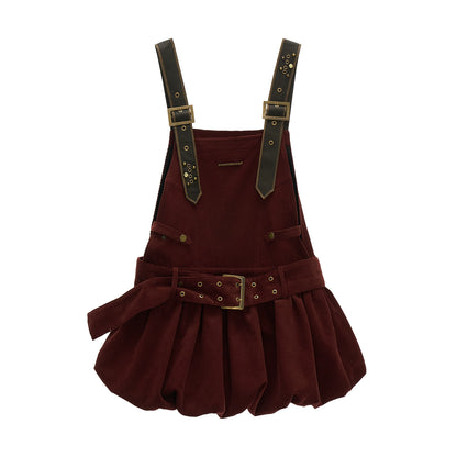 Sweet Corduroy Suspender Dress