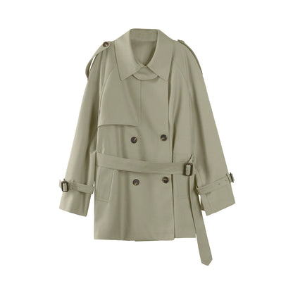 Petite Lace-up Trench Coat