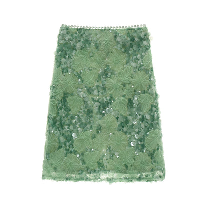 Mint Sequin Embroidered Skirt