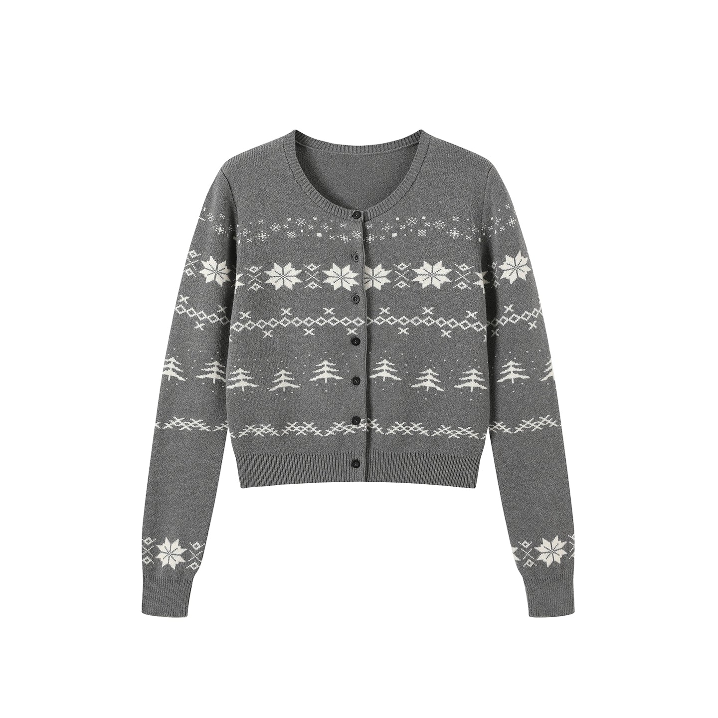 Fair Isle Crew Cardigan