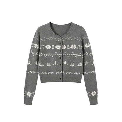 Fair Isle Crew Cardigan