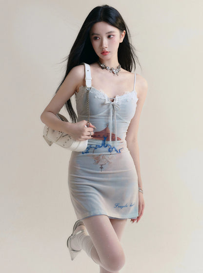 Fragileheart Fragile Shop Yesterday Clear Sky Oxygen Romantic Lace Slip Dress