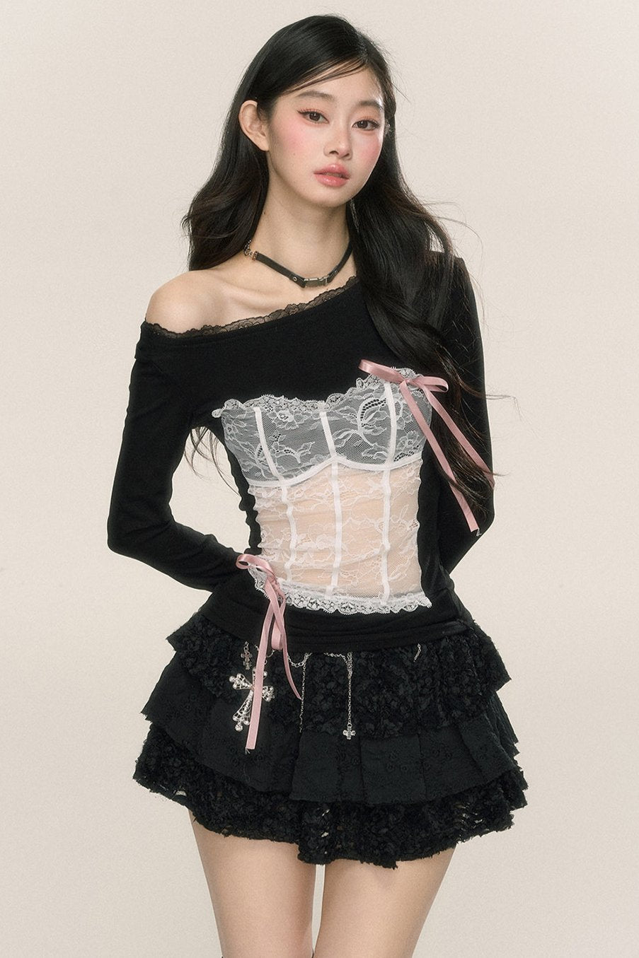 Slightly Transparent Lace T-Shirt