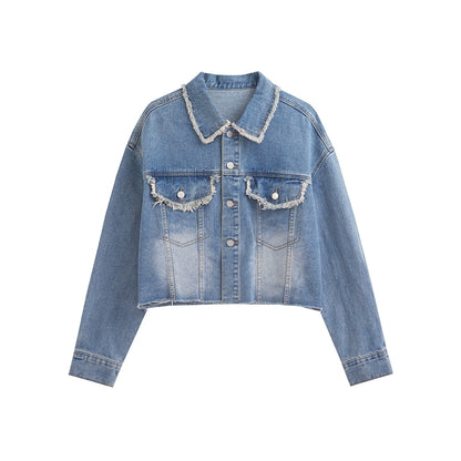 Loose Slim Lapel Denim Jacket