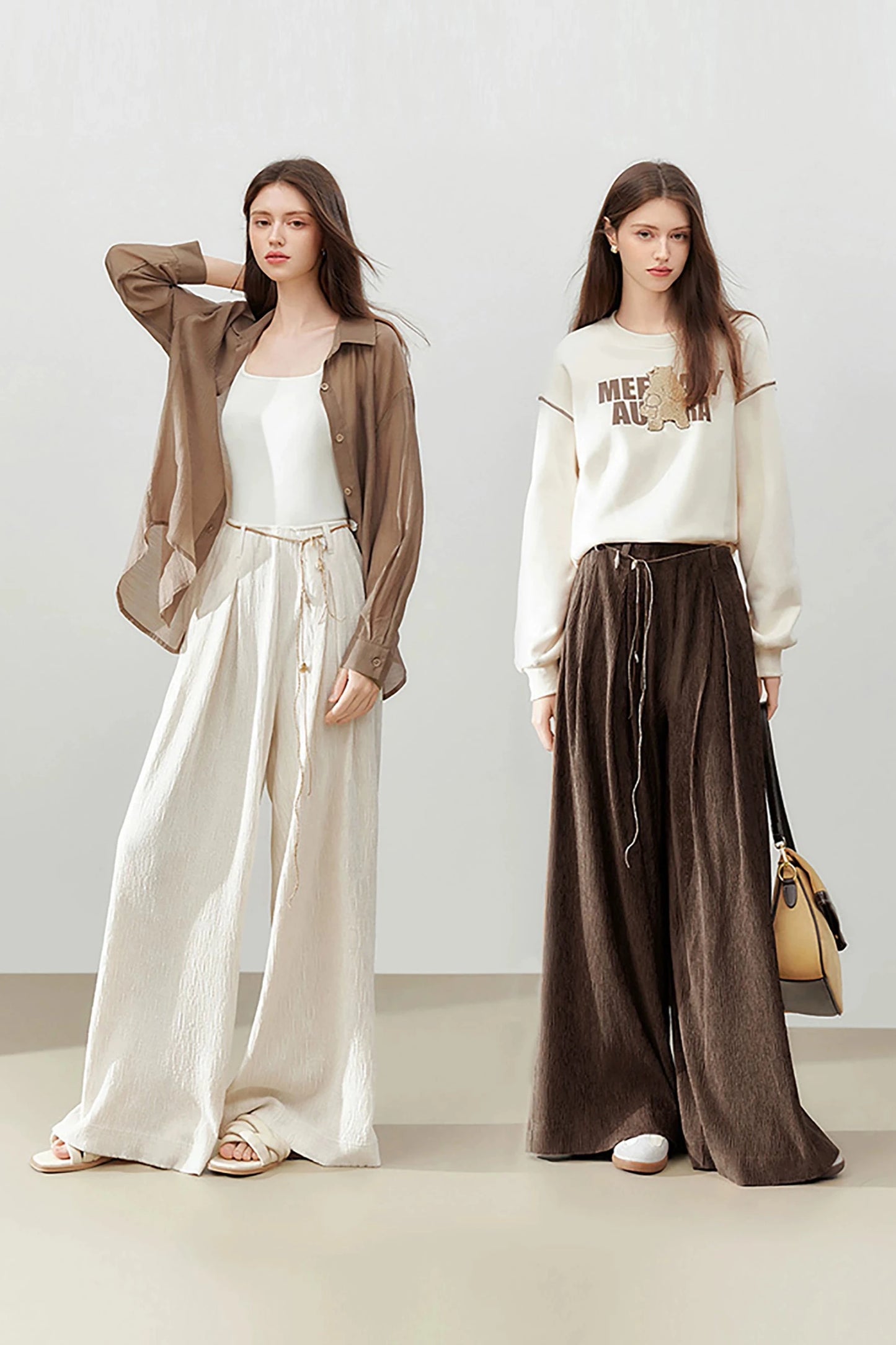 Loose Wide-Leg Mopping Pants